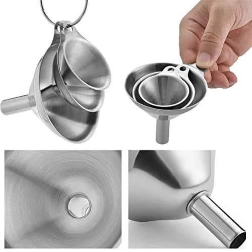 Stainless Steel Funnel Set – Three Sizes for Easy Transfer of Liquids and Powders