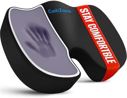 Memory Foam Orthopedic Seat Cushion for Sciatica, Tailbone & Back Pain Relief – Coccyx Support Pillow for Office, Car, Travel, Pregnancy & Long Sitting