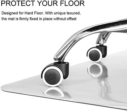 36 x 48 Inch Clear Hard Floor Chair Mat for Office & Home, Protects Wood Tile & Other Hard Surfaces